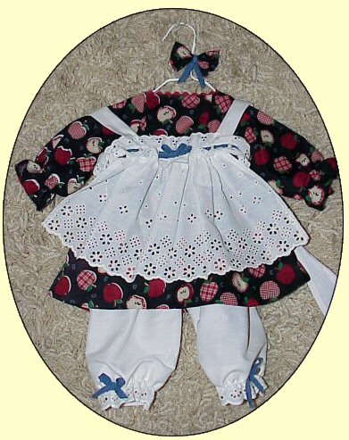 Available Outfit #350 with pinafore/apron
