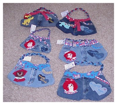 Raggedy ~ Daisy Kingdom  Denim Purses